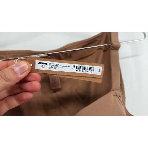 Skims 38C Sienna Brown Fits Everybody Full Coverage Back Smoother Bra NWT - Picture 6 of 7